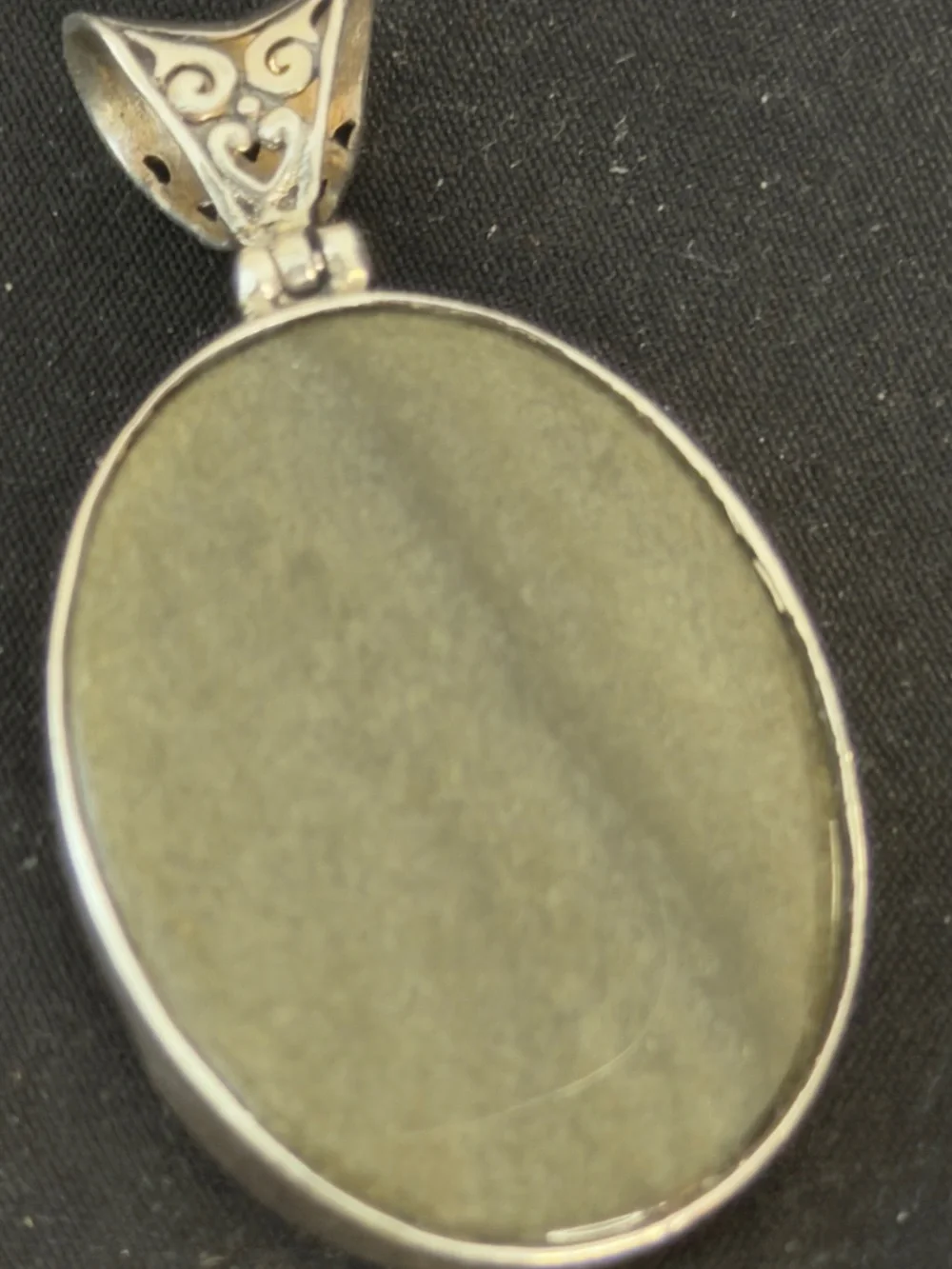 Sterling Silver Golden Sheen Obsidian Filigree Pendant